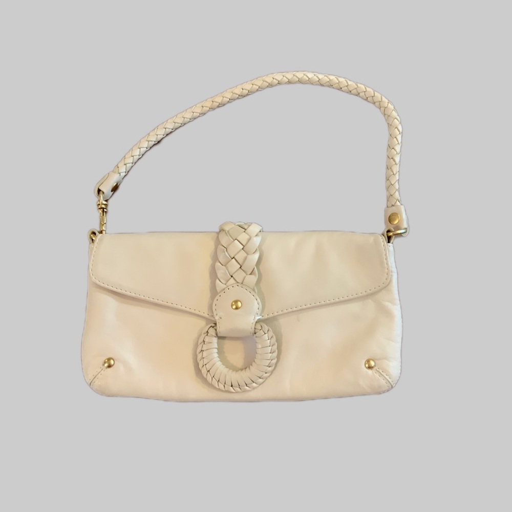 Cream colored, Michael Kors clutch leather